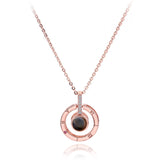 HOT 2018 Projection 100 Languages I Love You Necklace For Women Love Memory Wedding Pendant Necklace Choker Gift for Lover