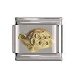 Hapiship 1Pcs 9mm Width Original Daisy Heart Elephant Cat Star Football Charm Fit Bracelet Stainless Steel Jewelry Making DJ22