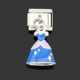 Hapiship 1Pcs 9mm Width Original Daisy Princess Angle Wing Hair Dryer Charm Fit Bracelet Stainless Steel Jewelry Making DJ20