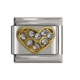 Hapiship 1Pcs 9mm Width Original Daisy Star Round Flower Crown Horseshoe Charm Fit Bracelet Stainless Steel Jewelry Making DJ13