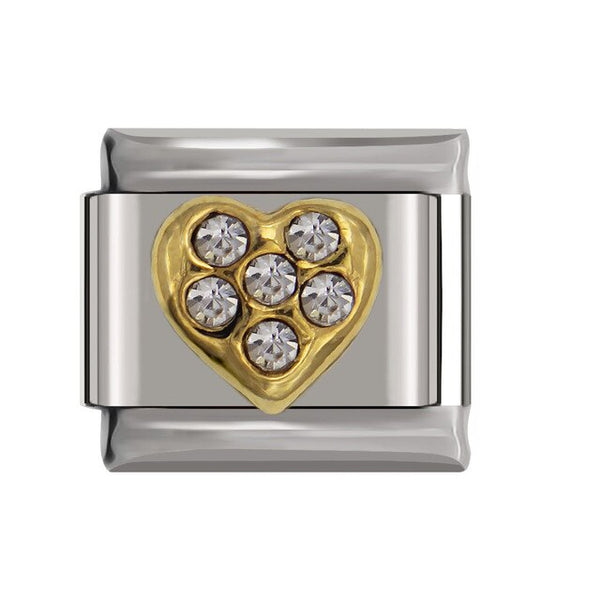 Hapiship 1Pcs 9mm Width Original Daisy Star Round Flower Crown Horseshoe Charm Fit Bracelet Stainless Steel Jewelry Making DJ13