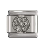 Hapiship 1Pcs 9mm Width Original Daisy Star Round Flower Crown Horseshoe Charm Fit Bracelet Stainless Steel Jewelry Making DJ13