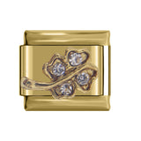 Hapiship 1Pcs 9mm Width Original Daisy Star Round Flower Crown Horseshoe Charm Fit Bracelet Stainless Steel Jewelry Making DJ13