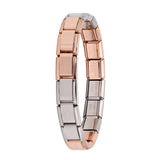 Hapiship 2018 Fashion Men/Women's New Design Jewelry 9mm Width Mixed Color 18Links Stainless Steel 17.3cm Bracelet Bangle PJ055