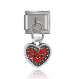 Hapiship 2018 New 9mm Width Original Daisy Heart Mom Rhinestone Italian Charm Fit Bracelet Stainless Steel Jewelry Making DJ52