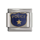 Hapiship 9mm Width Original Daisy Cake Jesus Christmas Lovers Police Italian Charm Fit Bracelet Stainless Steel Link Making DJ43