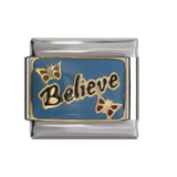 Hapiship 9mm Width Original Daisy Love Unicorn Elephant Best Friend Dad Flower Charm Fit Bracelet Stainless Steel Links DJ26