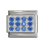 Hapiship New Original Daisy Dazzling Blue Red Black Purple White CZ Charm Fit 9mm Bracelet Stainless Steel Jewelry Making DJ189