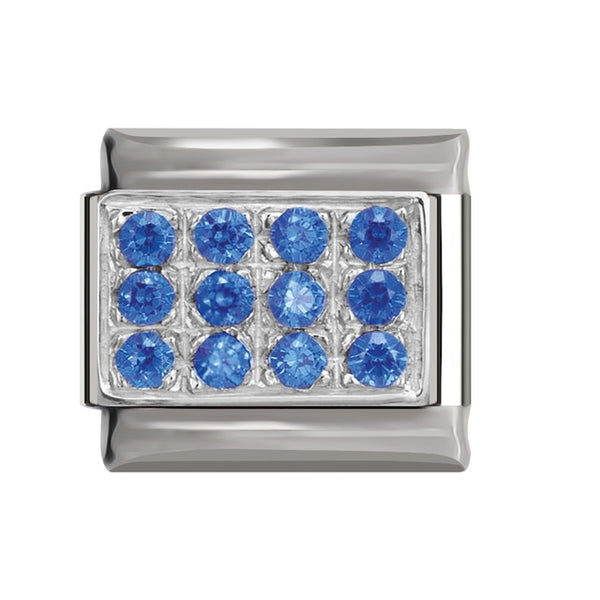 Hapiship New Original Daisy Dazzling Blue Red Black Purple White CZ Charm Fit 9mm Bracelet Stainless Steel Jewelry Making DJ189