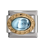 Hapiship New Original Daisy Dazzling Blue Red Black Purple White CZ Charm Fit 9mm Bracelet Stainless Steel Jewelry Making DJ189