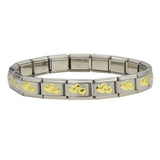 Hapiship Women Man Fashion Style Jewelry Heart Flower Butterfly Cross Dolphins Stainless Steel Elastic Bracelet Bangle ST00