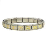 Hapiship Women Man Fashion Style Jewelry Heart Flower Butterfly Cross Dolphins Stainless Steel Elastic Bracelet Bangle ST00