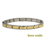 Hapiship Women Man Fashion Style Jewelry Heart Flower Butterfly Cross Dolphins Stainless Steel Elastic Bracelet Bangle ST00