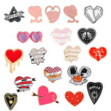 Heart ! Heart ! BiuBiu Shooting Heart Pretty Cute Warm Pink Red Black White Halloween Show Your Love Heart Enamel Brooches Pins