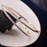 Hot 1pair New 5CM Hoop Round  Earrings Fashion Big Round Hoop Earrings Elegant Simple Pierced Silver/Gol Evening Party 2019