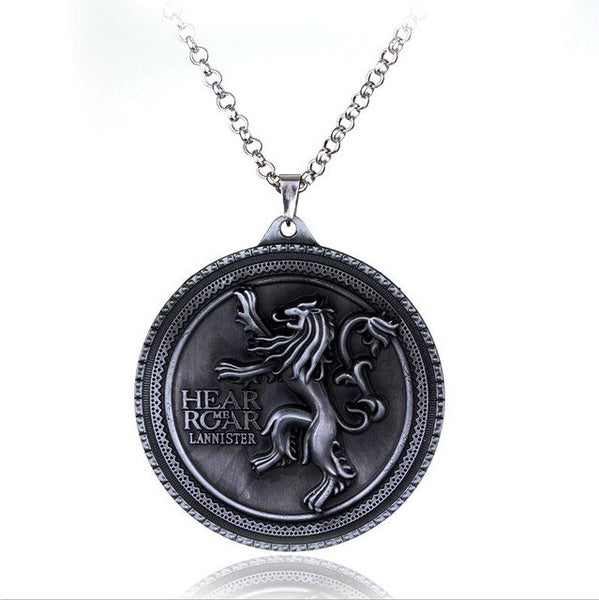 Hot Game Of Thrones Necklaces Song Of Lce And Fire Torque Targaryen Dragon Metal Pendant Women Men Choker Jewelry Accessories