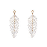 JURAN ZA Multicolored Fashion Resin Flower Long Earrings 2019 New Designs Bohemia Handmade Petal Dangle Earrings For Women Gift