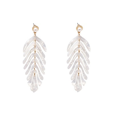 JURAN ZA Multicolored Fashion Resin Flower Long Earrings 2019 New Designs Bohemia Handmade Petal Dangle Earrings For Women Gift