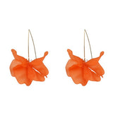 JURAN ZA Multicolored Fashion Resin Flower Long Earrings 2019 New Designs Bohemia Handmade Petal Dangle Earrings For Women Gift