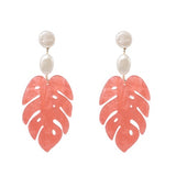 JURAN ZA Multicolored Fashion Resin Flower Long Earrings 2019 New Designs Bohemia Handmade Petal Dangle Earrings For Women Gift