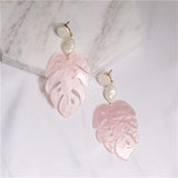 JURAN ZA Multicolored Fashion Resin Flower Long Earrings 2019 New Designs Bohemia Handmade Petal Dangle Earrings For Women Gift