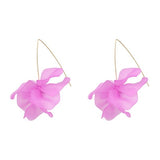 JURAN ZA Multicolored Fashion Resin Flower Long Earrings 2019 New Designs Bohemia Handmade Petal Dangle Earrings For Women Gift