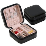 Jewelry Organizer Display Travel Jewelry Case Boxes Portable Jewelry Box Zipper Leather Storage Joyeros Organizador De Joyas