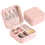 Jewelry Organizer Display Travel Jewelry Case Boxes Portable Jewelry Box Zipper Leather Storage Joyeros Organizador De Joyas