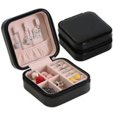 Jewelry Organizer Display Travel Jewelry Case Boxes Portable Jewelry Box Zipper Leather Storage Joyeros Organizador De Joyas