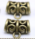 Jewelry finding & components parts Handmade beaded material diy jewelry accessories Tibetan silver bend pendant drop #JZ229