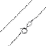 JewelryPalace 100% Genuine 925 Sterling Silver Necklace Ingot Twisted Trace Belcher Snake Bar Singapore Box Chain Necklace Women