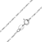 JewelryPalace 100% Genuine 925 Sterling Silver Necklace Ingot Twisted Trace Belcher Snake Bar Singapore Box Chain Necklace Women