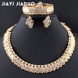 Jiayijiaduo African Wedding Jewelry Dubai Gold Color Jewelry Sets Romantic Color Design Jewelry Sets Necklace Drop Shipping
