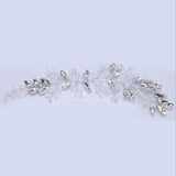 KMVEXO Fashion Leaves Silver bridal hair accessories Handmade Crystal Hair Jewelry Wedding Accessories Headband Women Headpiece