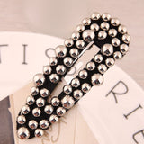 Korean Simulated Pearl Hair Barrette For Women Fashion Full Beads Clip HairPins Gift for Girl Hair Accessories Handmade Jewelry