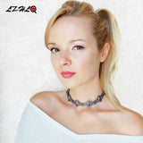 LZHLQ Black Choker Necklace 2020 Women Metal Geometric Punk Gothic Retro Collar Maxi Necklace Fashion Brand Jewelry Accessories