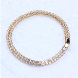 Liuyuwei Fashion Cubic Zirconia Tennis Bracelet & Bangle Gold Silver Color Charm Bracelet For Women Bridal Wedding Party Jewelry