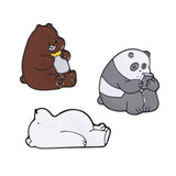 Lovely animal enamel pin Boring bear Rain boots pig Cute penguin panda badges brooches Shirt bag Lapel pins Cartoon jewelry gift