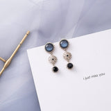 MENGJIQIAO 2019 Hot Sale 30 Style Blue Color Fashion Elegant Geometric Dangle Earrings For Women Cute Pendientes Mujer Jewelry