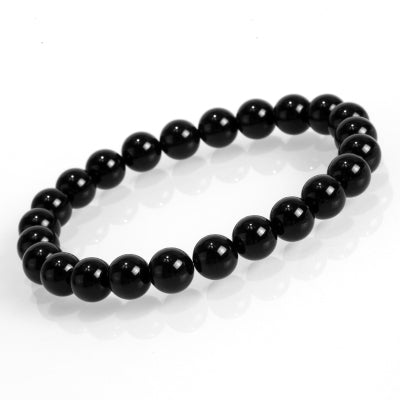 Mcllroy Men Women Natural Stone bracelet 8mm Black Onyx Rhodonite Rose Quartzs Beaded Wrist Stackable Mala Mens Bracelets 2019
