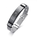 Meaeguet Personalized Bangle Men's Slide Mesh Bracelet Silver Customized Name Wristband Stainless Steel Male Bileklik Pulseira