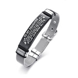 Meaeguet Personalized Bangle Men's Slide Mesh Bracelet Silver Customized Name Wristband Stainless Steel Male Bileklik Pulseira