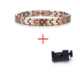 Mens Elegant Pure Copper Magnetic Therapy Link Bracelet Pain Relief For Arthritis And Carpal Tunnel Male Jewelry 8.46"
