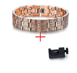 Mens Elegant Pure Copper Magnetic Therapy Link Bracelet Pain Relief For Arthritis And Carpal Tunnel Male Jewelry 8.46"
