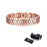 Mens Elegant Pure Copper Magnetic Therapy Link Bracelet Pain Relief For Arthritis And Carpal Tunnel Male Jewelry 8.46"