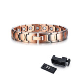Mens Elegant Pure Copper Magnetic Therapy Link Bracelet Pain Relief For Arthritis And Carpal Tunnel Male Jewelry 8.46"