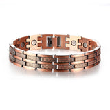 Mens Elegant Pure Copper Magnetic Therapy Link Bracelet Pain Relief For Arthritis And Carpal Tunnel Male Jewelry 8.46"
