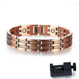 Mens Elegant Pure Copper Magnetic Therapy Link Bracelet Pain Relief For Arthritis And Carpal Tunnel Male Jewelry 8.46"