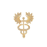 Metal Medical Pin Doctor Badge Test Tube Reflex Hammer Syringe Ambulance Blood pressure meter Neuron Caduceus Intestinal Brooch