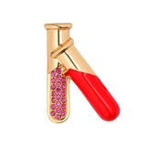 Metal Medical Pin Doctor Badge Test Tube Reflex Hammer Syringe Ambulance Blood pressure meter Neuron Caduceus Intestinal Brooch